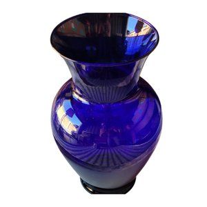 Cobalt Blue Vase 10 1/2” tall